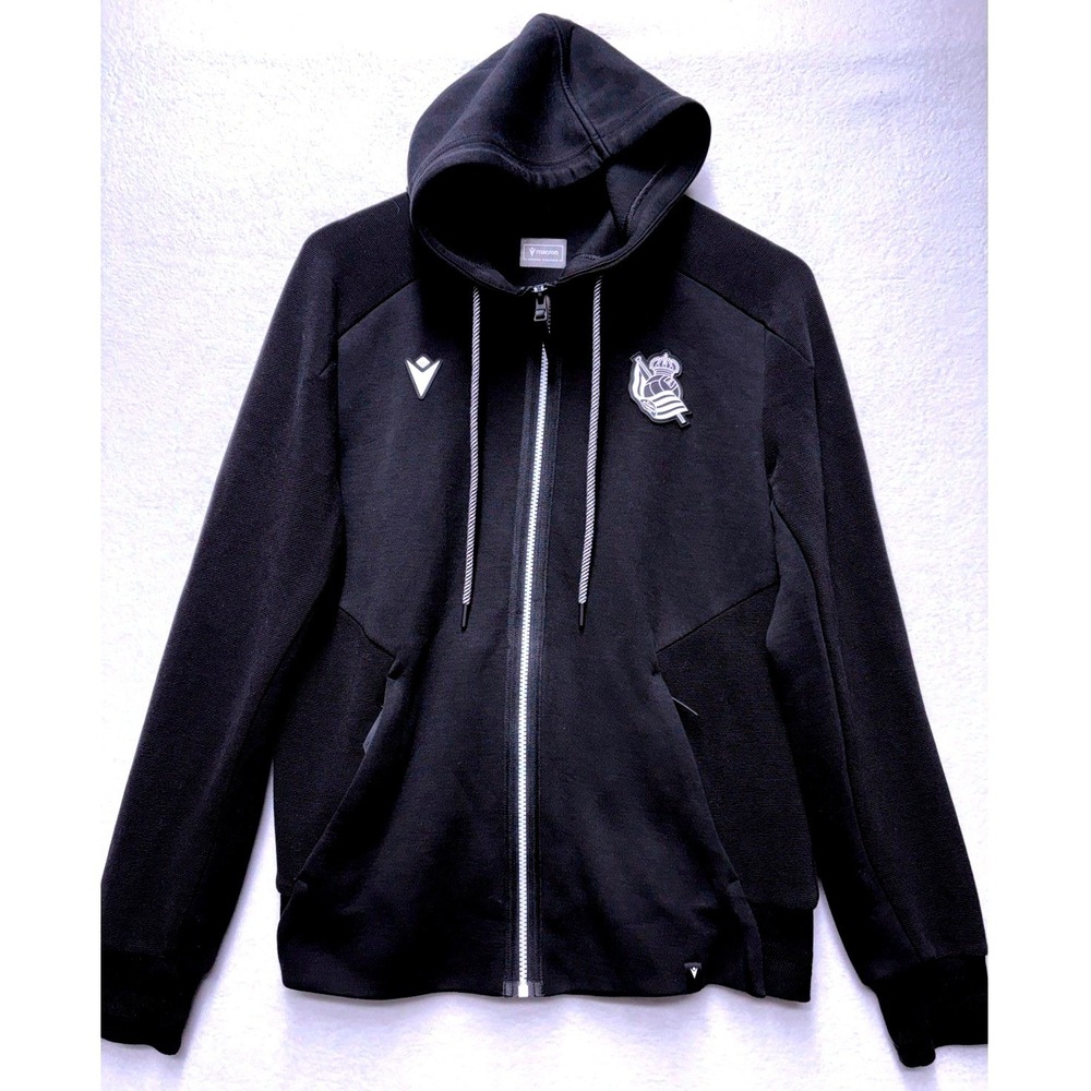 Macron Nemesis Full Zip Hoodie Men's S Black Premier Sportswear Sweatshirt